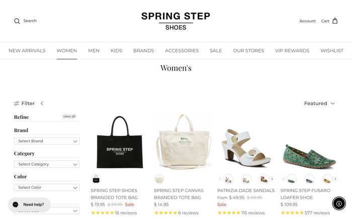 Spring Step Shoes screenshot