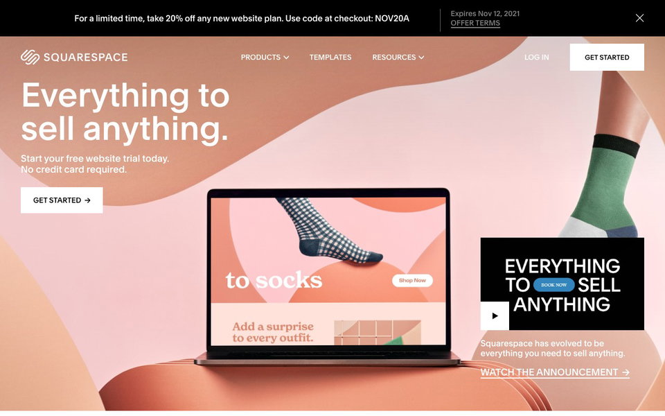 Squarespace website