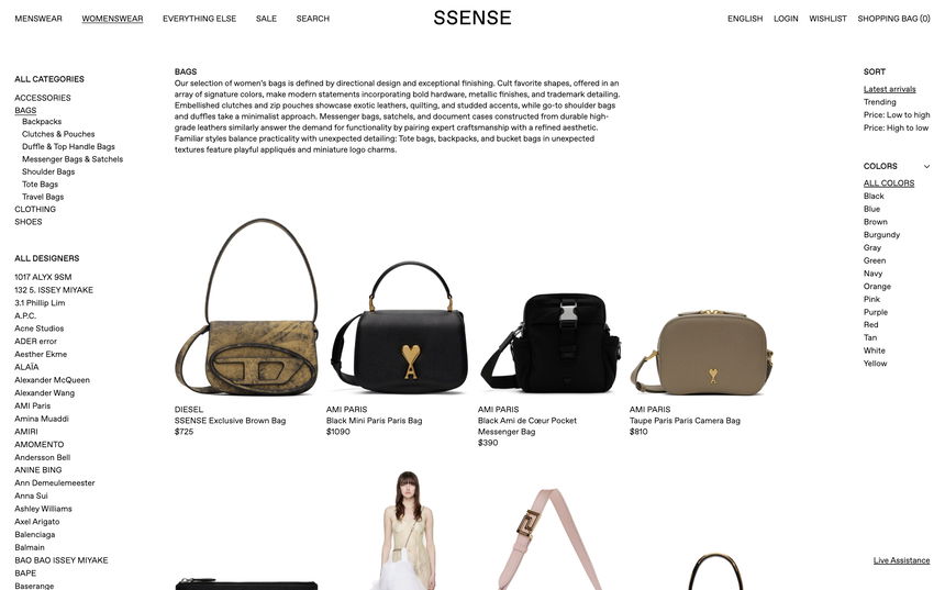 SSENSE on Shomp