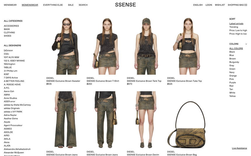 SSENSE on Shomp