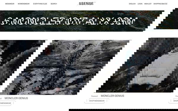 SSENSE screenshot
