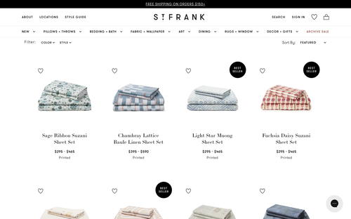 St. Frank website screenshot