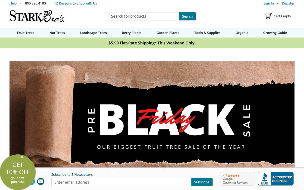 Stark Bro's Nurseries & Orchards Co. screenshot