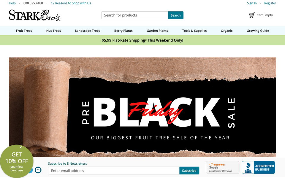 Stark Bro's Nurseries & Orchards Co. website