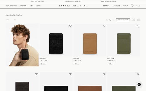 Status Anxiety website screenshot