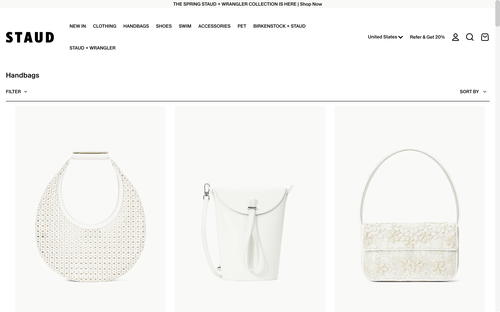 STAUD website screenshot