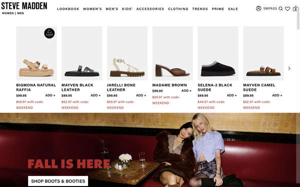 Steve Madden screenshot