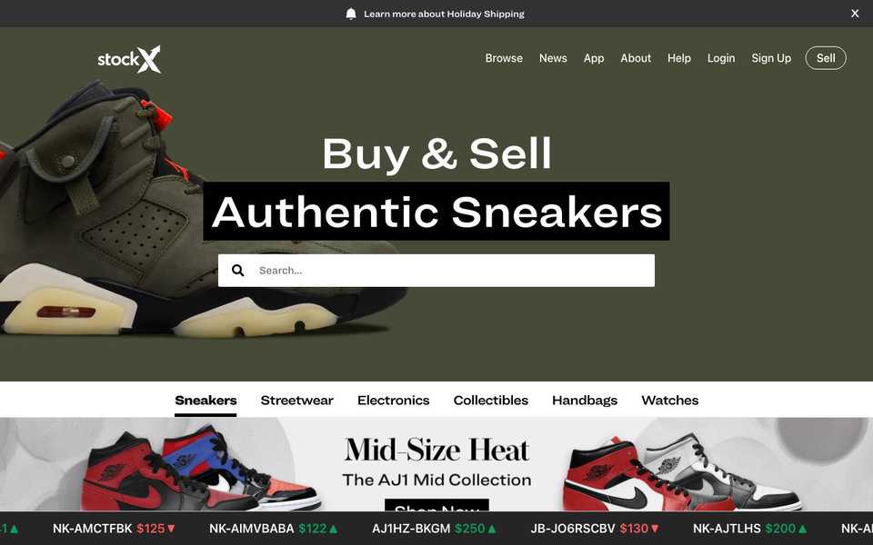 StockX website