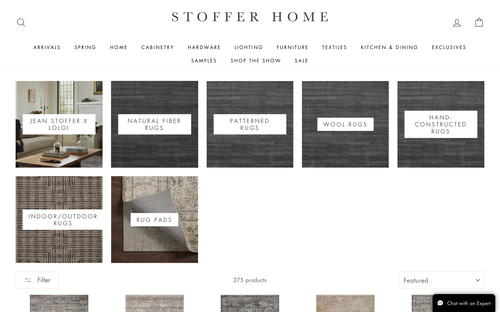 Stoffer Home website screenshot