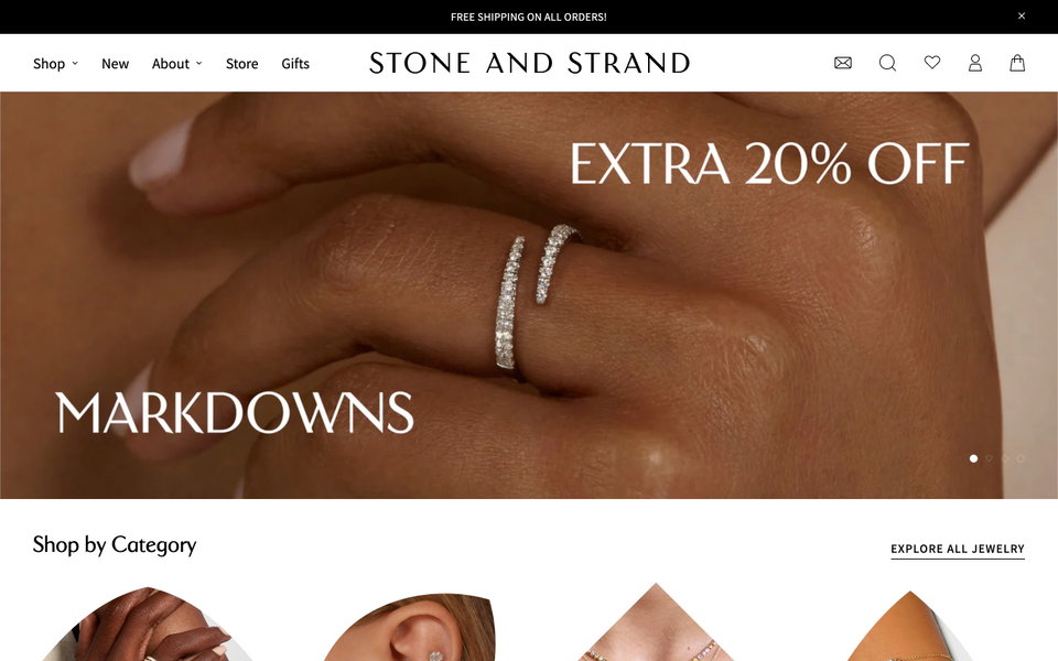 STONE AND STRAND website