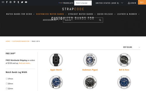 Strapcode website screenshot