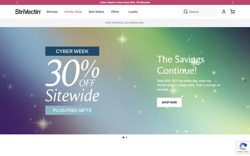 StriVectin website screenshot