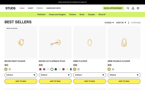 STUDS website screenshot