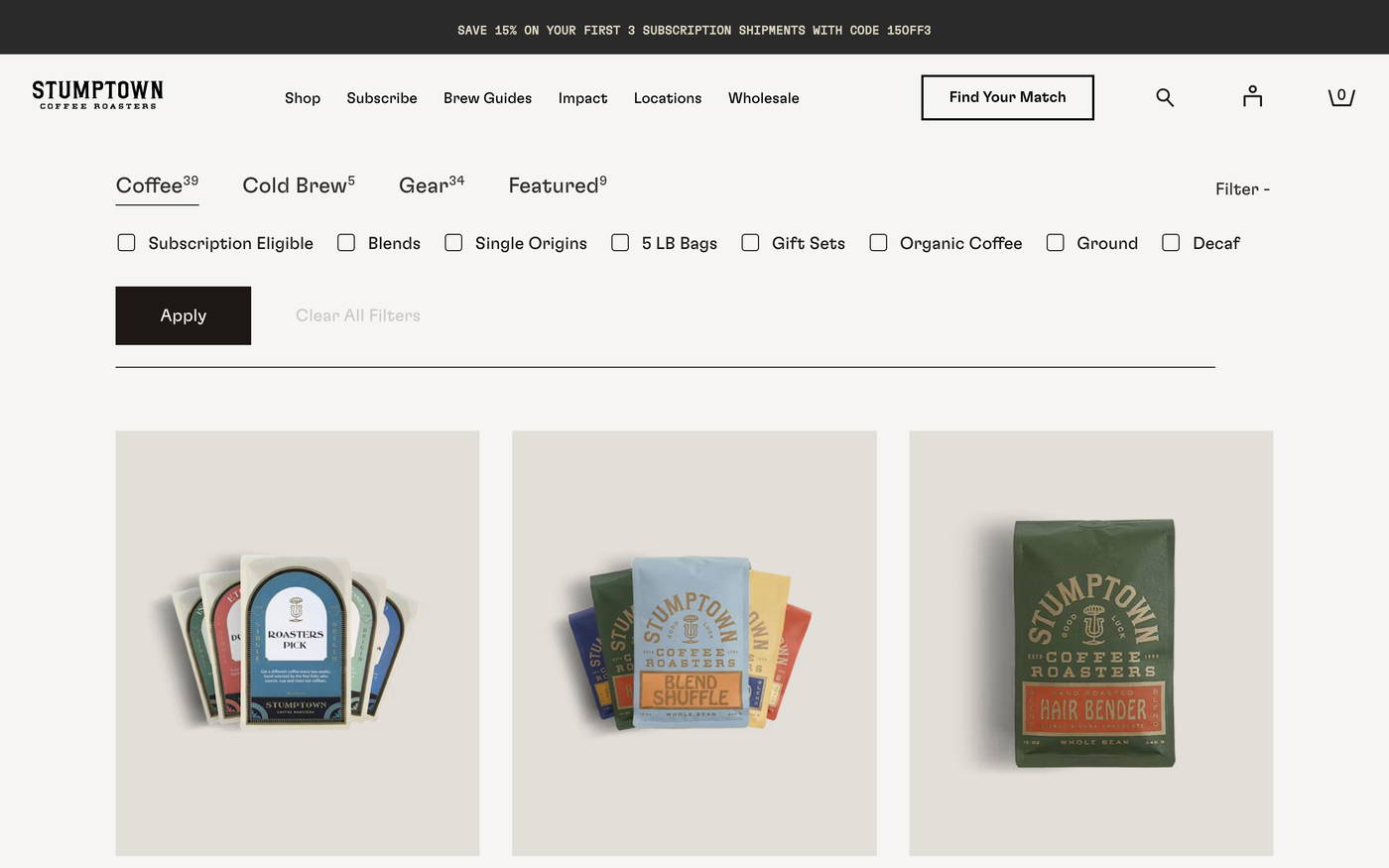 Stumptown Coffee Roasters screenshot