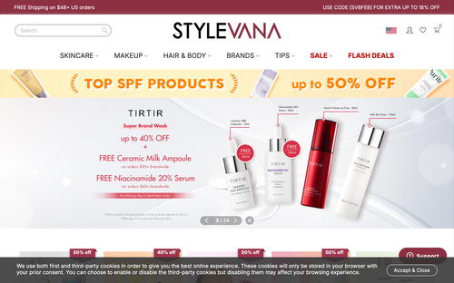 Stylevana website screenshot
