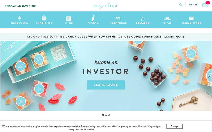 Sugarfina screenshot