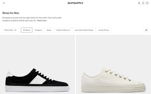 Suitsupply website screenshot