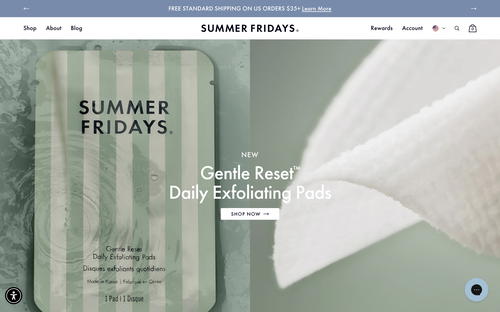 Summer Fridays website screenshot
