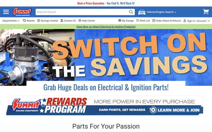 Summit Racing Equipment screenshot