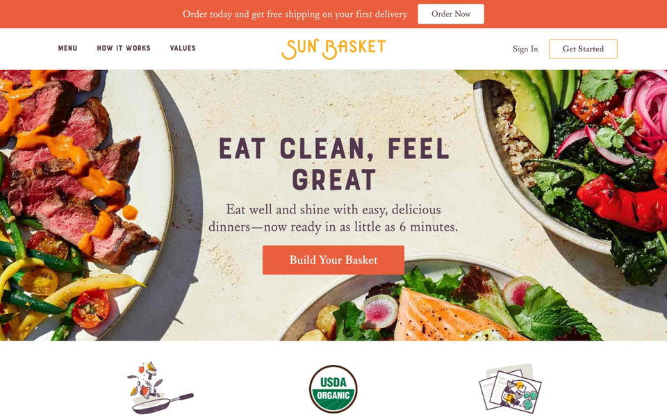Sun Basket website