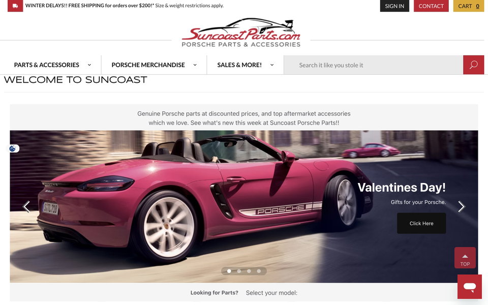 Suncoast Porsche website