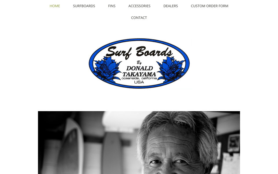 Surfboards by Donald Takayama website