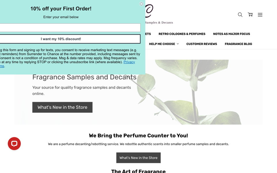 Surrender to Chance website