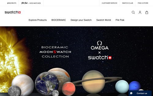 Swatch website screenshot