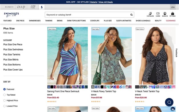 Swimsuits For All on Shomp