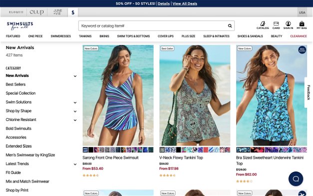 Swimsuits For All on Shomp