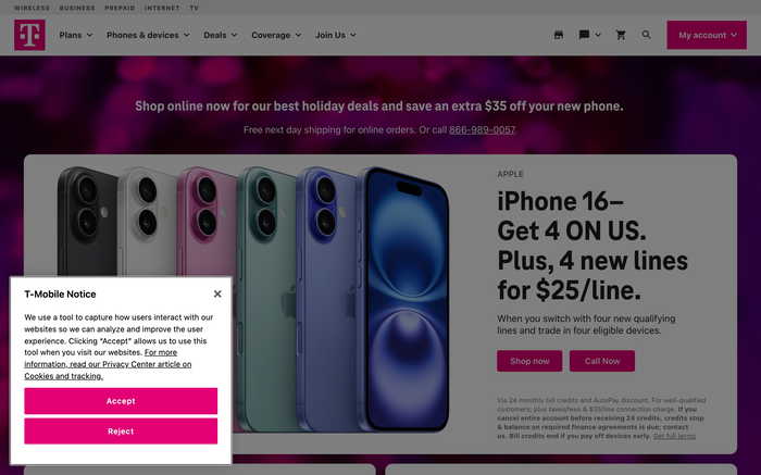 T-Mobile screenshot