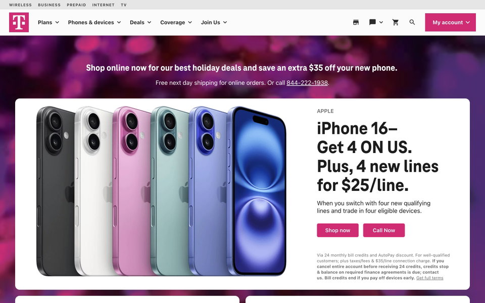 T-Mobile website