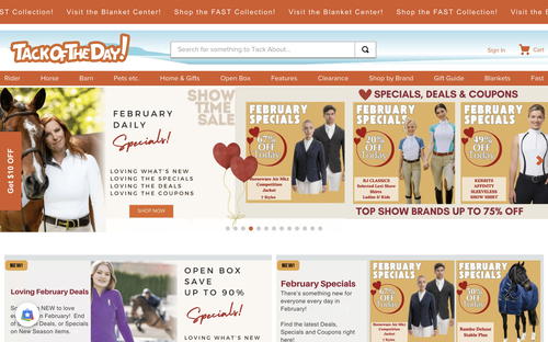 Tack of the Day website screenshot