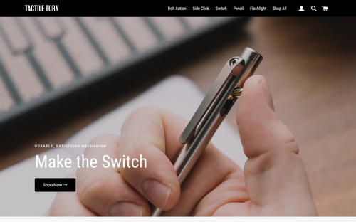 Tactile Turn website screenshot