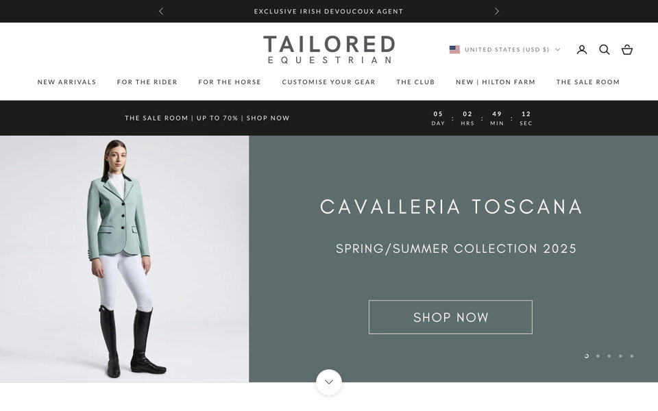 Tailored Equestrian website