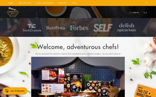 Takeout Kit website screenshot