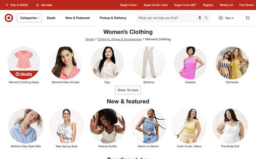 Target website screenshot