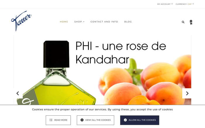 Tauer Perfumes screenshot