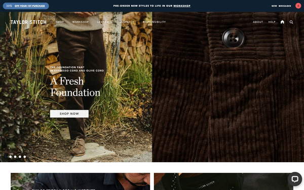 Taylor Stitch screenshot