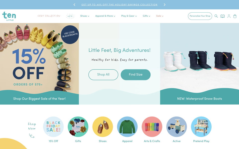 Ten Little website