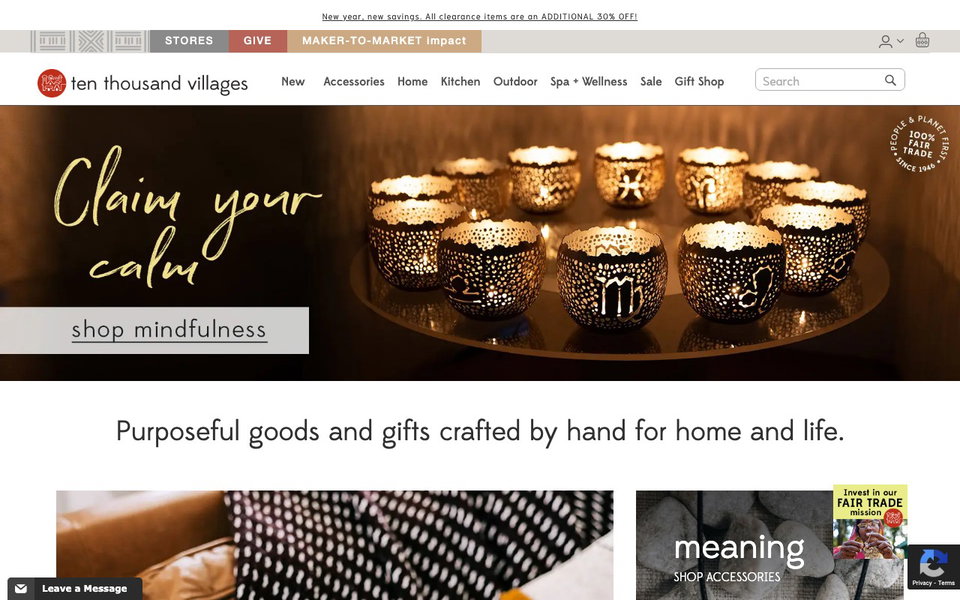 Ten Thousand Villages website