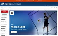 Tennis Warehouse website screenshot