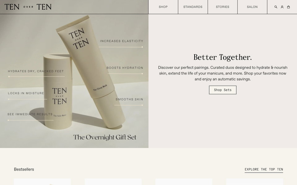 Tenoverten website