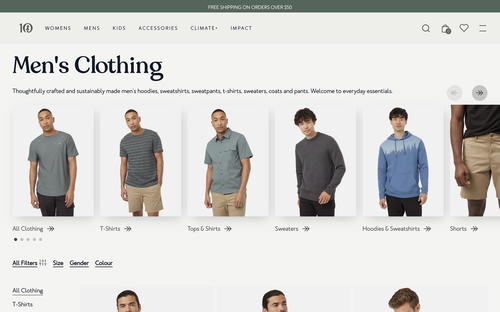 tentree website screenshot