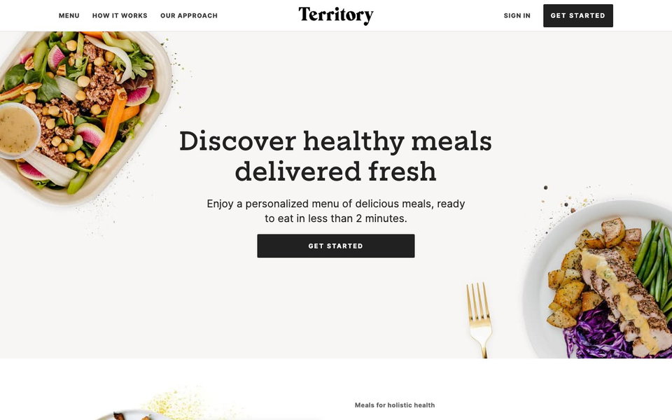 Territory Foods website
