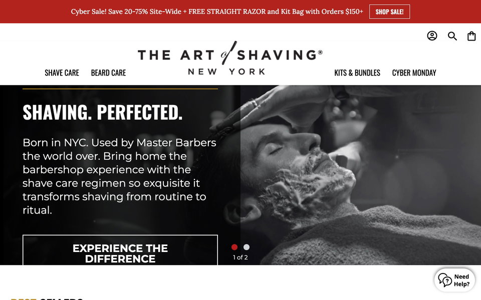 The Art of Shaving website