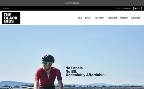 The Black Bibs website screenshot