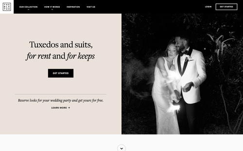 The Black Tux website screenshot