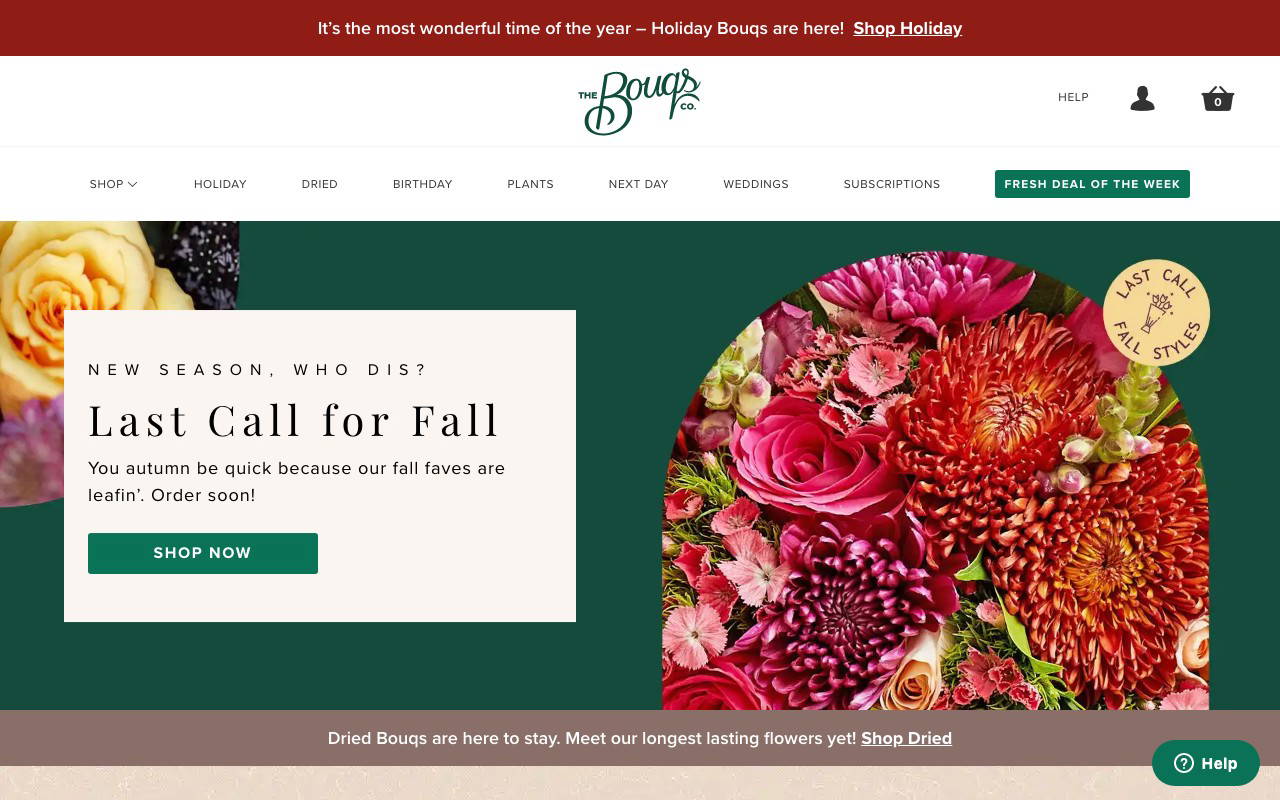 The Bouqs Co. screenshot