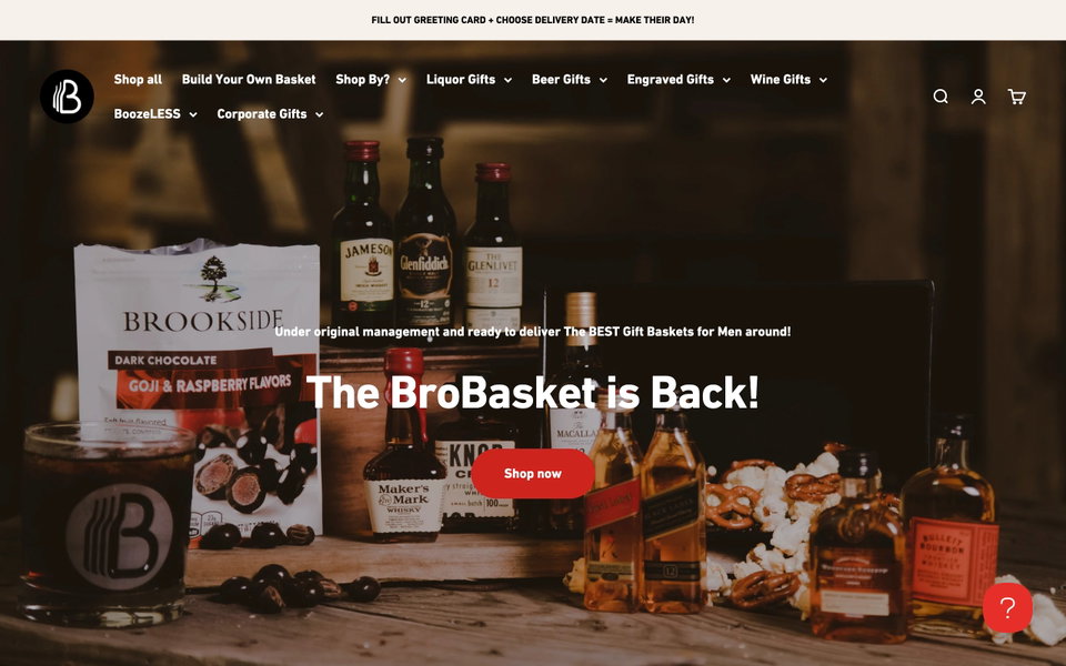 The BroBasket website